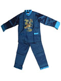 Boy's Long Folding Sleeves Flying Dragon Mandarin Suit