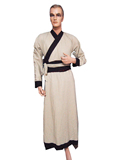 [MHF-A003-CL] Men's Long Cotton Linen Hanfu