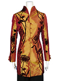 Chrysanthemum Thai Silk Mandarin Coat