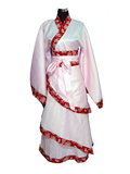 [WHF-A001-CL] Women's Long Cotton Linen Hanfu
