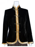 Elegant Black Mandarin Jacket