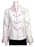 Rose Embroidery Mandarin Jacket