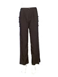 Three Button Side Flexure Georgette Pants
