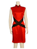 Sleeveless Crossbelts Short Cheongsam