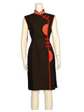 Sleeveless Half-Moon Short Cheongsam