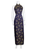 Sleeveless Golden Dragon Cheongsam