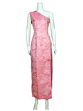 One-Shoulder Chrysanthemum Cheongsam