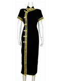 Short-Sleeved Golden Band Cheongsam