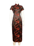 Short-Sleeved Plum Blossom Cheongsam