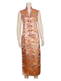 Sleeveless Floral Phoenix Tail Cheongsam