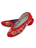 Chinese Lotus Brocade Embroidery Shoes