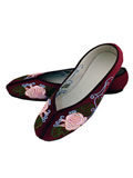 Chinese Peony Brocade Embroidery Shoes
